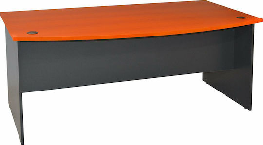 Birou Profesional Executive Din Lemn Gri / Cireș 180x93.5x75cm