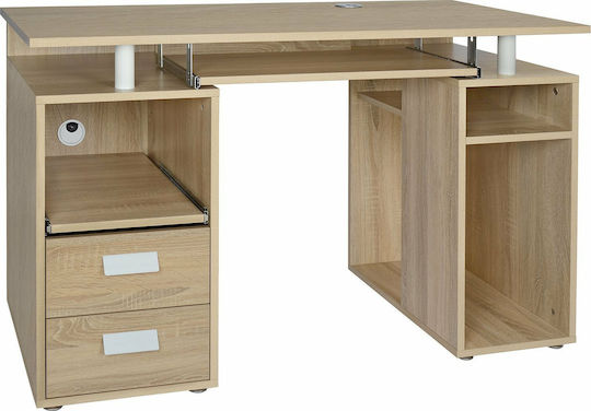 Компютърно Бюро Status Дървесно Бяло / Sonoma 120x55x76см