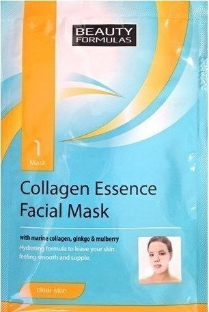 Beauty Formulas Collagen Essence Facial 1pc Sheet Μάσκα Προσώπου για Ενυδάτωση