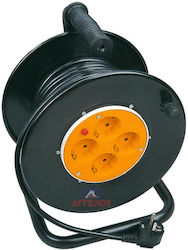 Eurolamp Extension Cord Reel 4 Sockets with 50m Cable