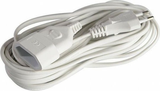 Eurolamp Extension Cable Cord 2 x 0.75mm²/3m White