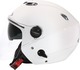 Zeus White Motorradhelm Jet ECE 22.06 mit Sonnenblende