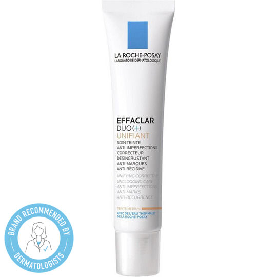 La Roche Posay Effaclar Duo+ Unifiant Medium 24ωρο Gel Προσώπου Ημέρας με Χρώμα για Ενυδάτωση, Αντιγήρανση & Ατέλειες με Ceramides 40ml