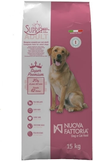 Supreme 15kg Dry Food for Adult Dogs with Pork and Meat