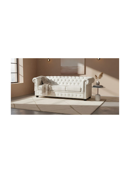 Chesterfield Dreisitzer Sofa Künstliches Leder ...