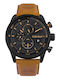 Timberland Henniker II Ανδρικό Ρολόι 46mm Χρονογράφος Μπαταρίας με Καφέ Δερμάτινο Λουράκι