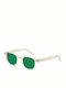 Moscot Lemtosh Flesh Men's Sunglasses with Beige Plastic Frame and Green Lens