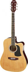 Aria Semi-Acoustic Guitar Cutaway Natural Cutaway Natural