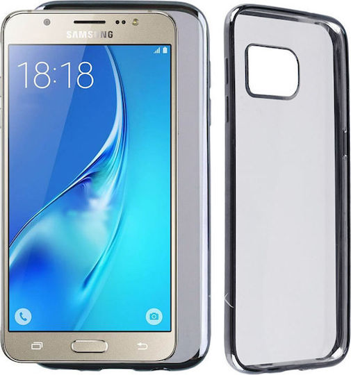 iNOS Back Cover Σιλικόνης Ασημί (Galaxy J5 2016)