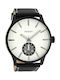 Oozoo Timepieces Watch Battery with Black Leather Strap