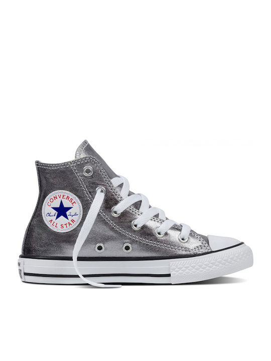 Converse Παιδικά Sneakers High για Κορίτσι Ασημί