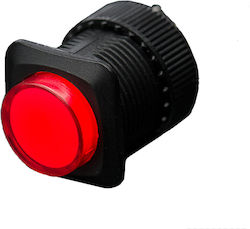 16mm Illuminated Pushbutton - Red Momentary