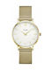 Cluse Minuit Mesh Watch with Gold Metal Bracelet