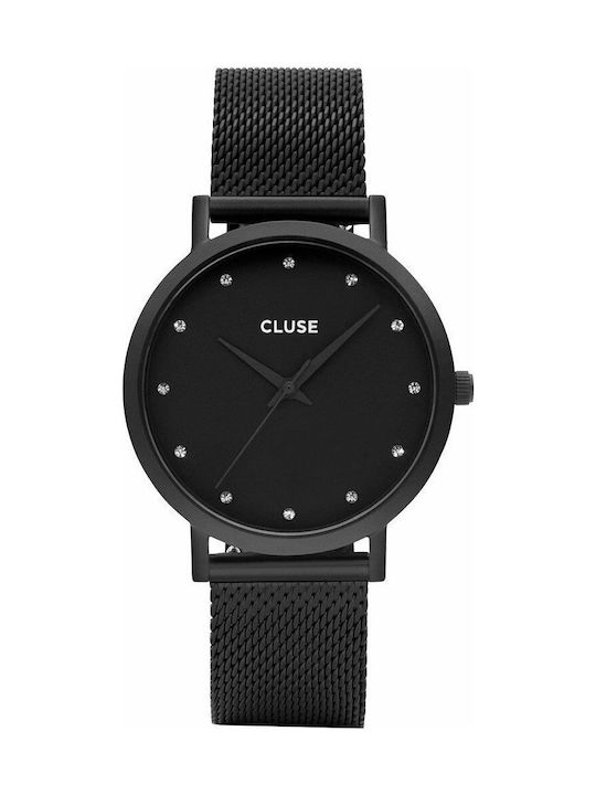 Cluse Pavane Uhr mit Schwarz Metallarmband