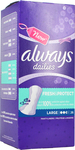 Always Dailies Fresh & Protect Large Daily Liners for Αυξημένη Ροή 2.5 Drop 26pcs