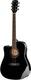 Harley Benton Semi-Acoustic Guitar Cutaway For Left-Handed Players Black