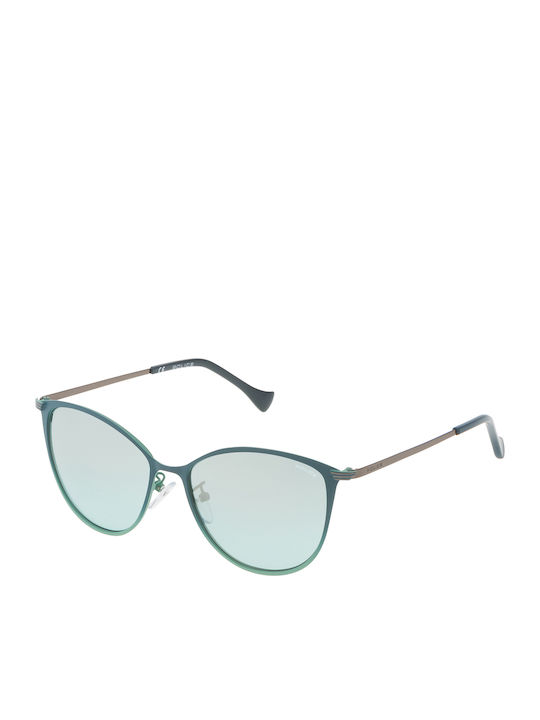 Police Rival 10 Women's Sunglasses with Blue Frame and Turquoise Lens SPL190 KB1X