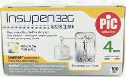 PiC Solution Menarini Insupen Βελόνες Ινσουλίνης 32G x 4mm 100τμχ