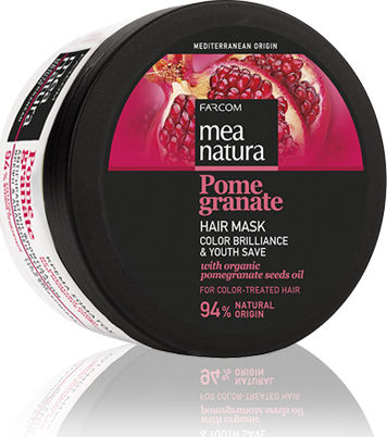 Farcom Mea Natura Pomegranate Hair Mask Color Brilliance για Διατήρηση Χρώματος με Argan Oil 250ml