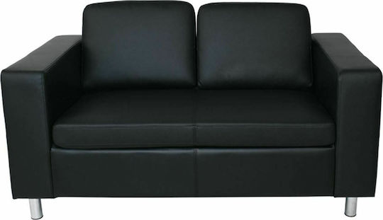 Alamo Двуместен Диван Изкуствена кожа Черен 145x85x82см.