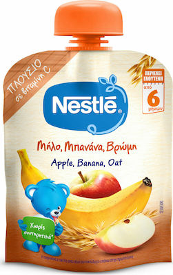 Nestle Fruchtcreme NaturNes Apple, Banana, Oat für 6m+ 90gr