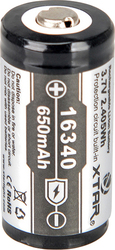 XTAR 16340 650mAh 3.7V 1τμχ