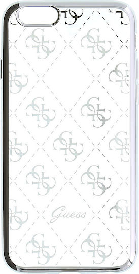 Guess Back Cover Σιλικόνης Ασημί (iPhone 5/5s/SE)