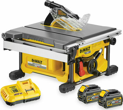 Dewalt DCS7485T2 Banc de tăiere Cu baterie cu Putere 1700W, Disc de tăiere cu Diametru 210mm & Viteză de tăiere 5800rpm