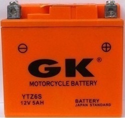 GK Closed Type Motorcycle Battery -BS with Capacity 5Ah