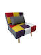 Elize Two-Seater Couch Bed Multicolour 165x80x84 cm