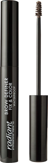 Radiant Definer Fix & Color Waterproof Mascara for Eyebrows 04 Dark Brown 5ml