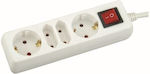 Power Strip 2 Positions with Switch and Cable 1.5m