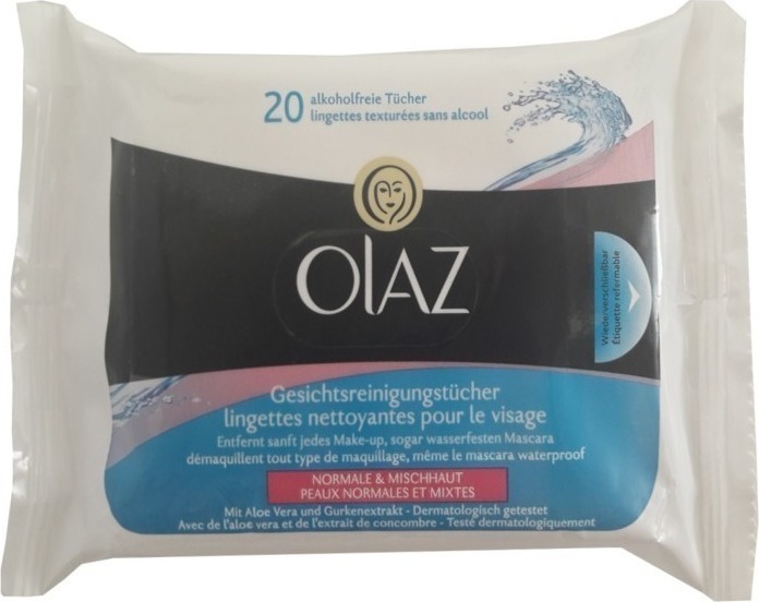 Olay Facial Cleansing Wipes Normal to Combination Skin 20τμχ Skroutz.gr