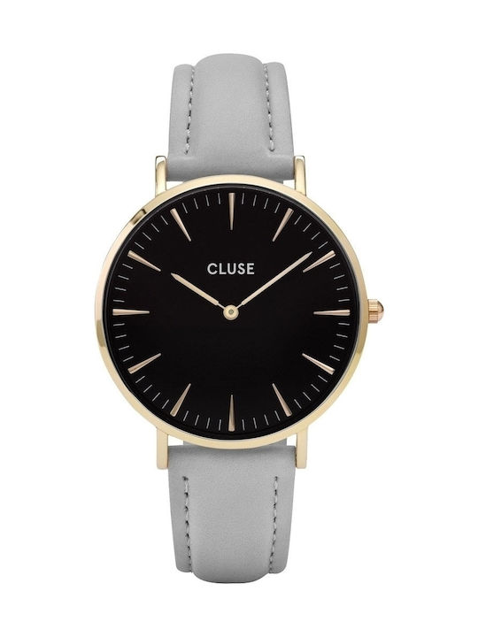 Cluse La Boheme Women's Watch with Gray Leather Strap