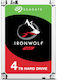 Seagate Ironwolf 4TB HDD Hard Drive 3.5" SATA III 5900rpm with 64MB Cache for NAS ST4000VN008