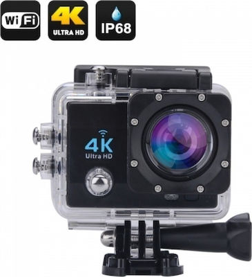DV124 Action Camera 4K Ultra HD Υποβρύχια (με Θήκη) με WiFi Μαύρη με Οθόνη 2"