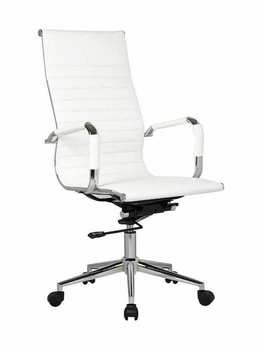Καρέκλα Διευθυντική με Ανάκλιση BF3300 Λευκή Woodwell