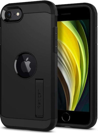 Spigen Tough Armor Back Cover Πλαστικό 1.2mm Μαύρο (iPhone SE 2020)