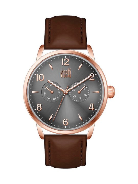 Urban Legend Series Men's Watch 43mm Battery with Brown Leather Strap