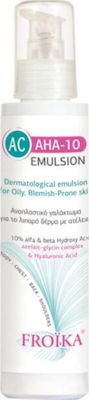 Froika AC AHA-10 Restoring , Blemishes & Acne 24h Day/Night Emulsion Suitable for Oily Skin with Hyaluronic Acid 125ml