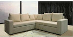 8012 Corner Fabric Sofa with Right Corner Beige 220x220cm