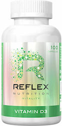 Reflex Nutrition Vitamin D3 Βιταμίνη για Ανοσοποιητικό 2000iu 100 κάψουλες