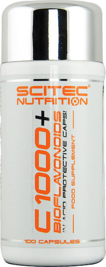 Scitec Nutrition C-1000 + Bioflavonoids Vitamin for Immune System Boost, the Skin & Antioxidant Action 1000mg 100 caps