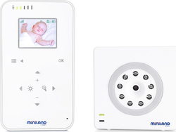 Miniland Wireless Baby Monitor with Camera & Screen 1.8" with Two-Way Audio