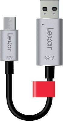 Lexar JumpDrive C20c 32GB USB 3.0 Stick cu conexiune USB-A & USB-C