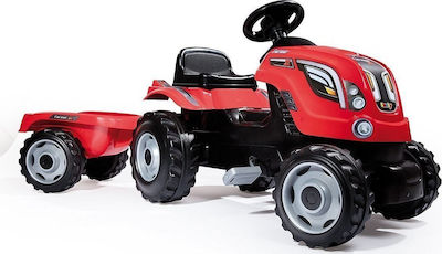 Kids Foot-to-Floor Ride On Tractor with Trailer & Pedal Farmer XL Red