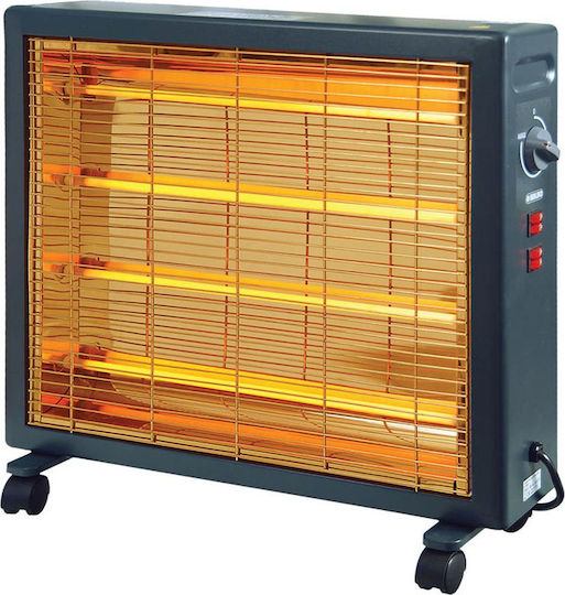 Kalko K2000 Quartz Heater with Thermostat 2400W Dark Grey