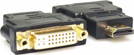 Powertech Konverter HDMI männlich zu DVI-I weiblich 1Stück CAB-H057