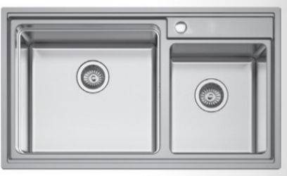 Karag BL 709 Ένθετος Δεξιός Inox Σατινέ Μ86xΠ50cm Ασημί