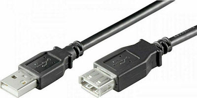 MediaRange USB 2.0 Кабел USB-A мъжки - USB-A женски Черно 5м MRCS108